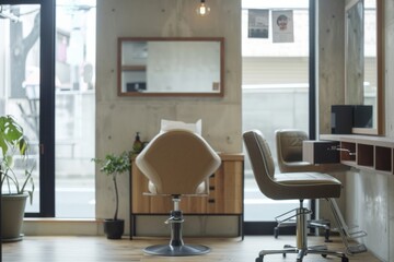 Exposed concrete studio