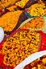 Marigold flower buds at market - 803140691