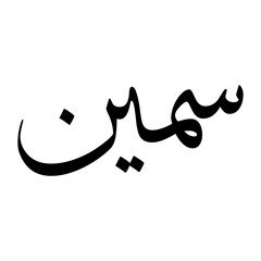 Sameen Muslim Boy Name Sulus Font Arabic Calligraphy