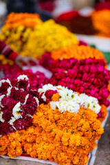 Marigold flower buds at market - 803141066