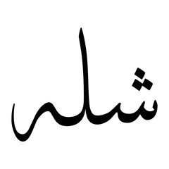 Shalah Muslim Boy Name Sulus Font Arabic Calligraphy