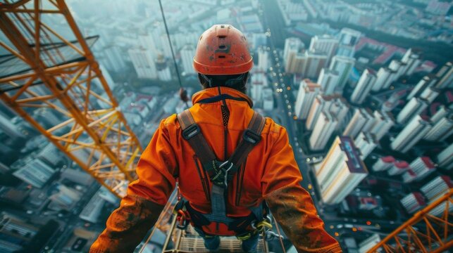 A construction worker with a fear of heights must overcome their phobia to complete a crucial task