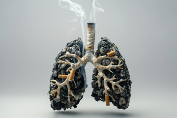 sick lungs with cancer from cigarettes