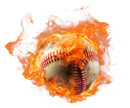 PNG Baseball baseball fire softball.