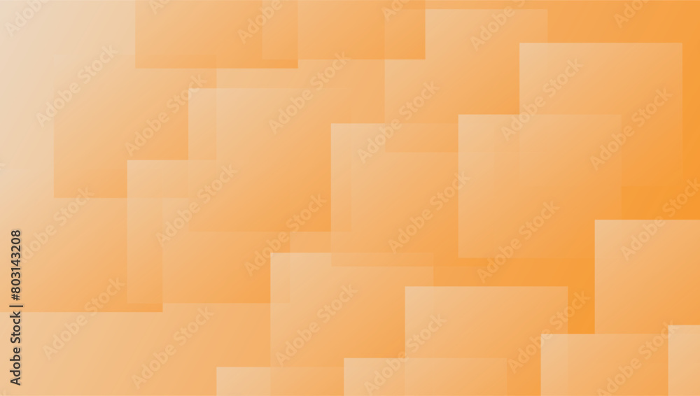 Poster abstract orange background. abstract background with squares, digital technology business 3d present