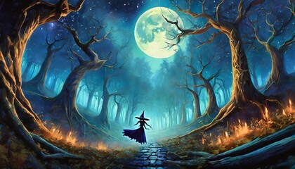 halloween night scene