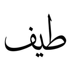 Taif Muslim Boy Name Sulus Font Arabic Calligraphy