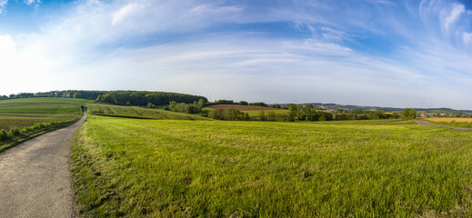Panoramabild einer ländlichen Landschaft in Deutschland 