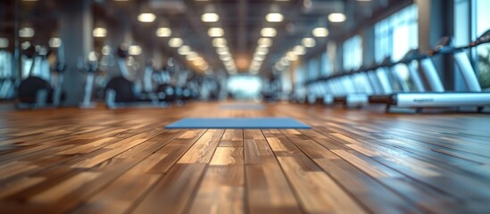 Blurred Fitness Center Interior Background