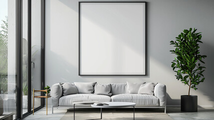 Modern living room with mockup