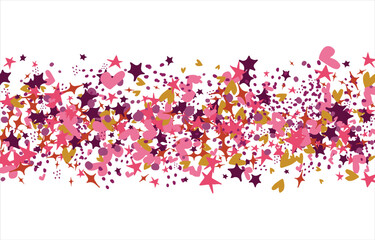 confetti, hearts, stars for promotions and events . party, diary, decorate, event. Vector illustration.