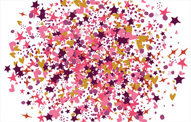 confetti, hearts, stars for promotions and events . party, diary, decorate, event. Vector illustration.