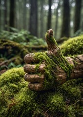 Nature givens a thumbs up - Eco friendly concept
