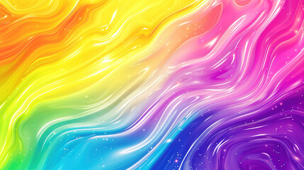 Vibrant abstract background with swirling rainbow colors in Abstract Illusionism style