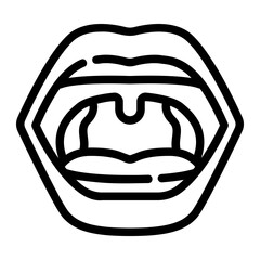 mouth outline icon