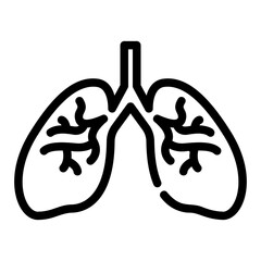 lungs outline icon