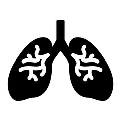 lungs glyph icon