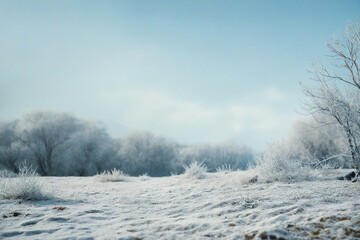 snow covered trees