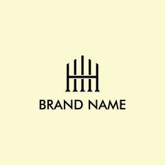 Obraz premium H logo lines abstract modern art vector illustration