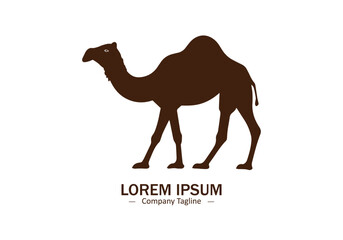 abstract and minimal camel logo arabic camel icon vector silhouette