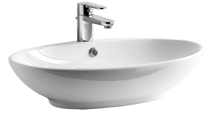 White Sink With Chrome Faucet