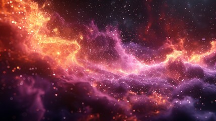 Fototapeta premium Explore the majestic dance of cosmic dust and nebulae in an expansive universe setting, where each swirl and nebula bursts with vivid colors and life-like detail.