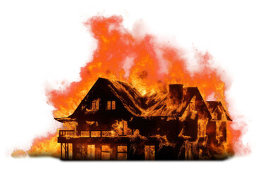 PNG House fire bonfire burning