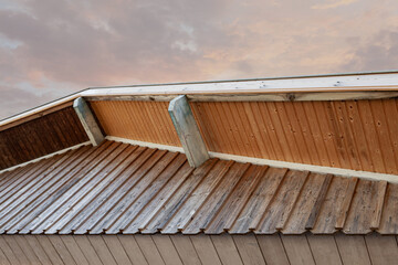 Fototapeta premium Rustic chalet in a village by the sea