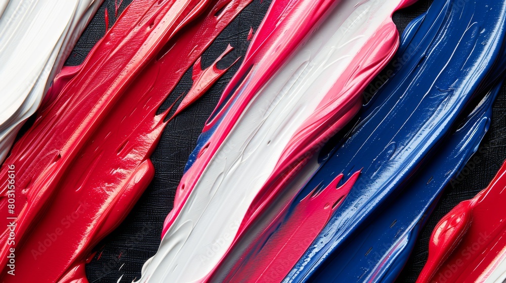 Poster experiment with texture and layering to create a tactile fourth of july abstract, with rich reds, br