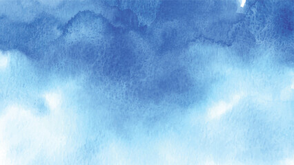 Abstract blue sky watercolor stain for background