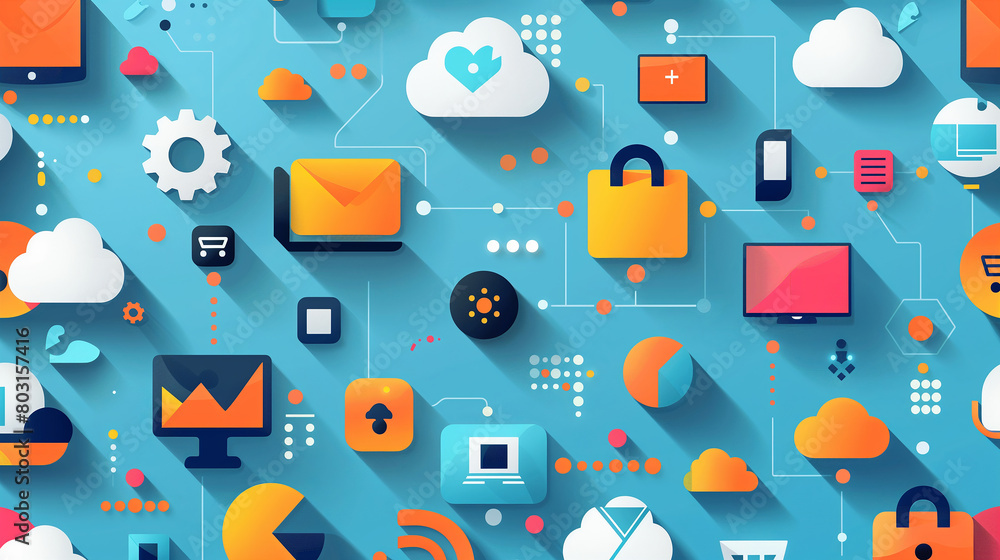 Poster a diverse array of software-as-a-service (saas) applications accessible via the cloud, catering to d