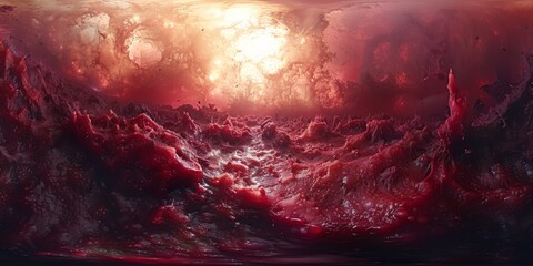 An immersive 360-degree panorama of hemostasis, the process of stopping bleeding through vasoconstriction, platelet aggregation, and blood clot formation, captured