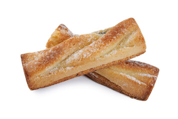 Two delicious cookies isolated on a white background.