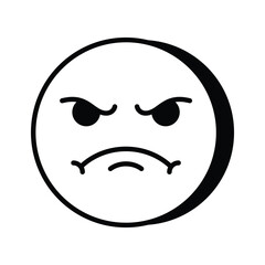 Have a look at this amazing icon of angry emoji, premium vector