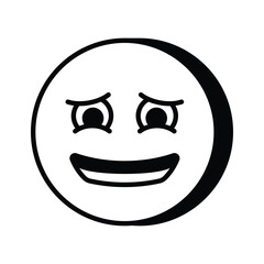 Premium icon of guilty emoji, ready to use editable vector