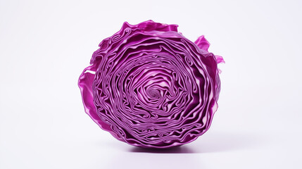 red cabbage isolated on white