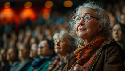 Fototapeta premium Audience: Engaged, diverse, midwestern.generative ai