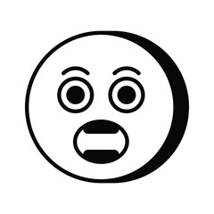 Oh My God expression emoji vector design, editable vector
