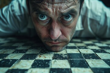 Close cropped image of fingers strategizing over a chess board, symbolizing calculation and tactics