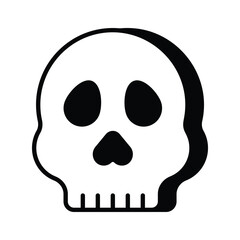 Skull vector design, spooky icon in modern style