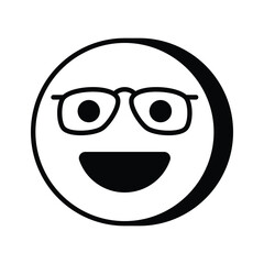 Nerd emoji icon design, ready for premium use vector