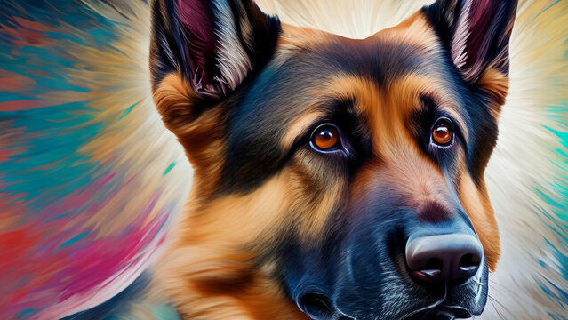 German Shepherd Art