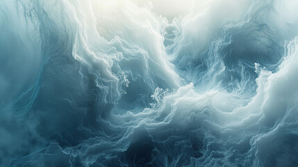 The image is of a large wave in the ocean, with a lot of white foam and spray