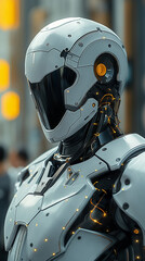 Fototapeta premium Futuristic Robot Statue