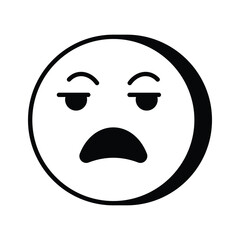 Irritated emoji vector design, ready to use and download premium vector