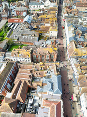 Aerial View of Historical Canterbury City Centre, Kent, England, Great Britain. April 20th, 2024
