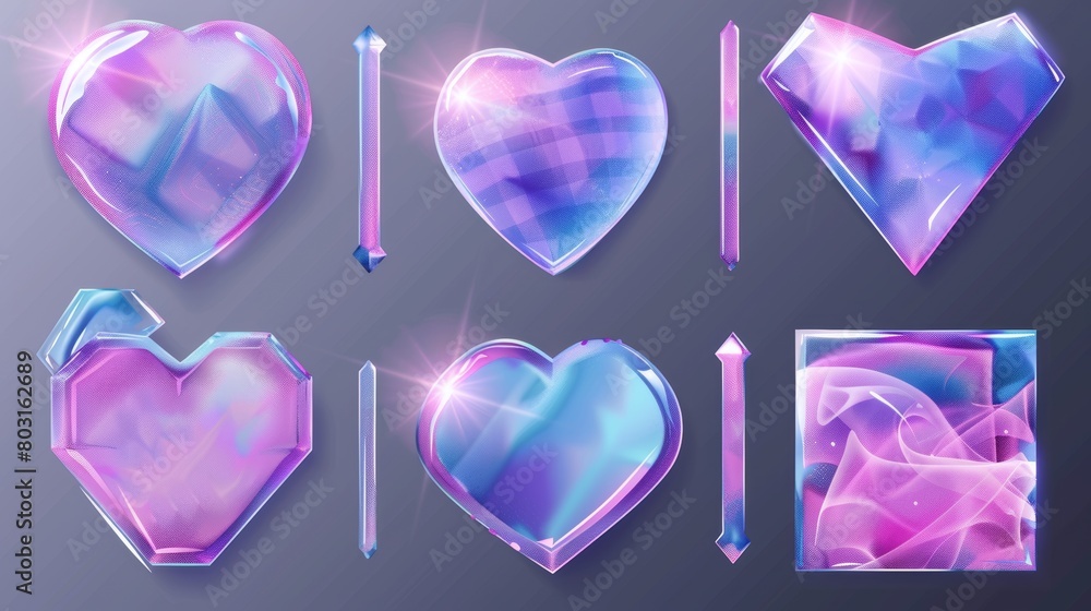 Poster various decals and labels with flip edges in a realistic set of transparent png files isolated on a 