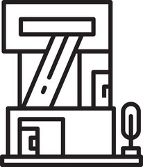 Modern House Line Icon