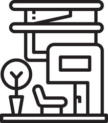 Modern House Line Icon