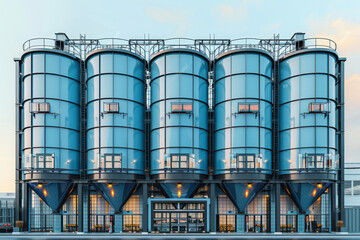  Grain elevator facility. Grain terminal.